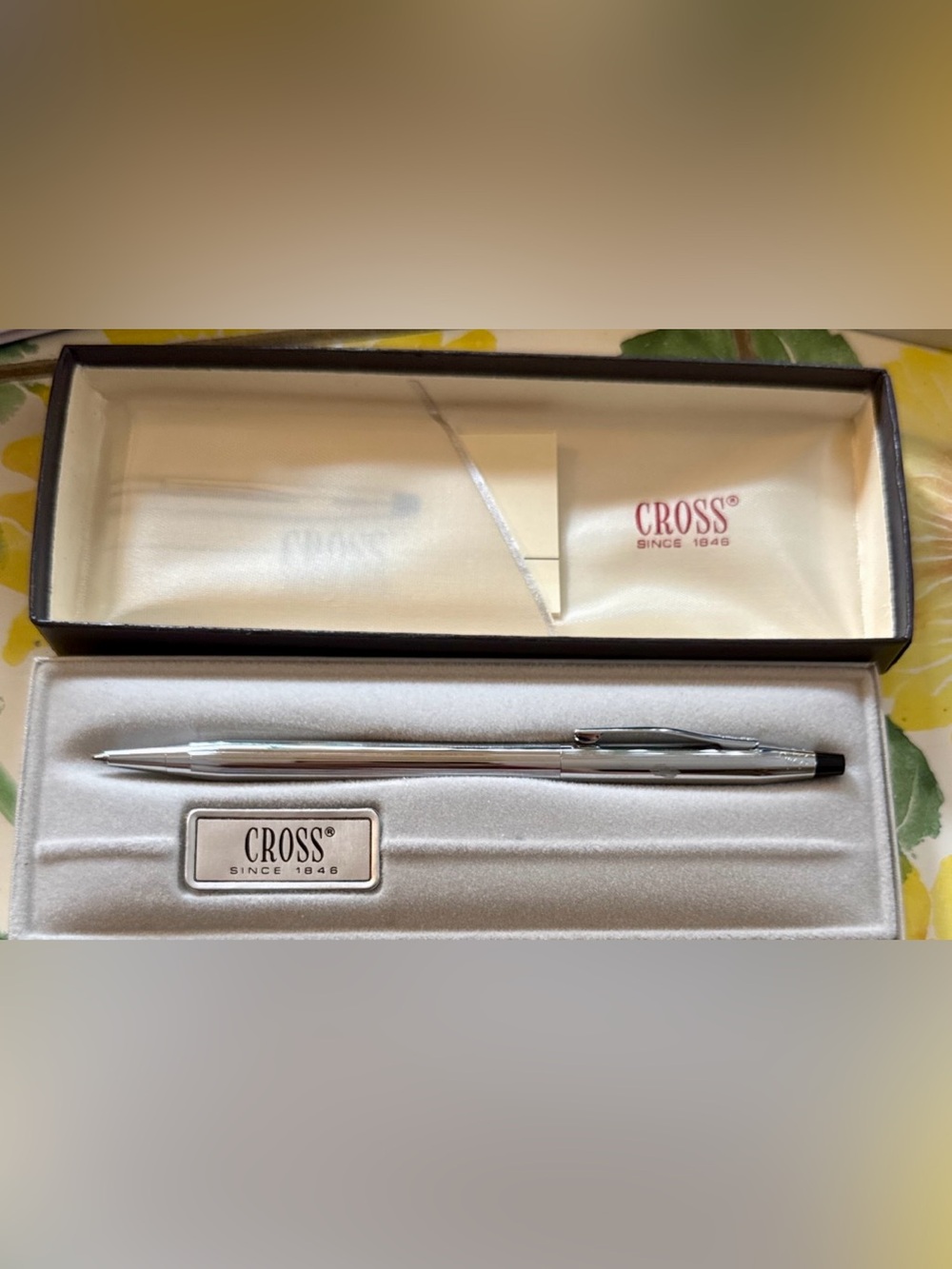 Vintage CROSS Chrome Ballpoint Pen case